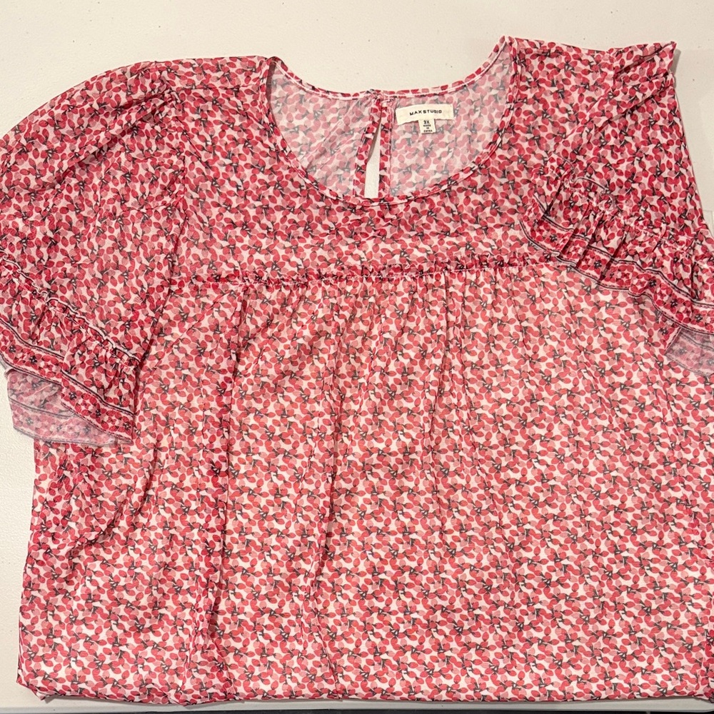 Max Studio Pink Patterned Blouse